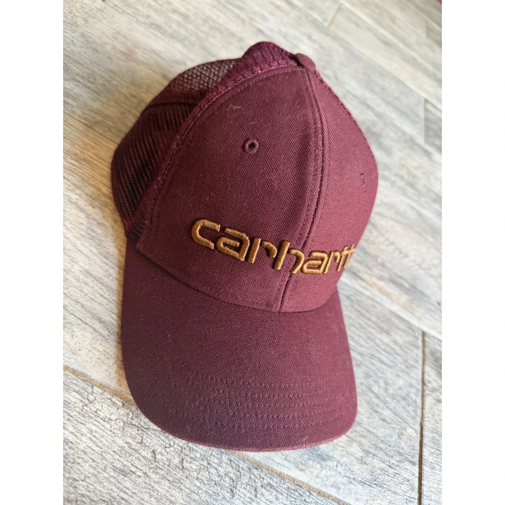 Carhartt Trucker Hat One Size Embroidered Mesh Snapback Hat Spell Out Mens OSFA